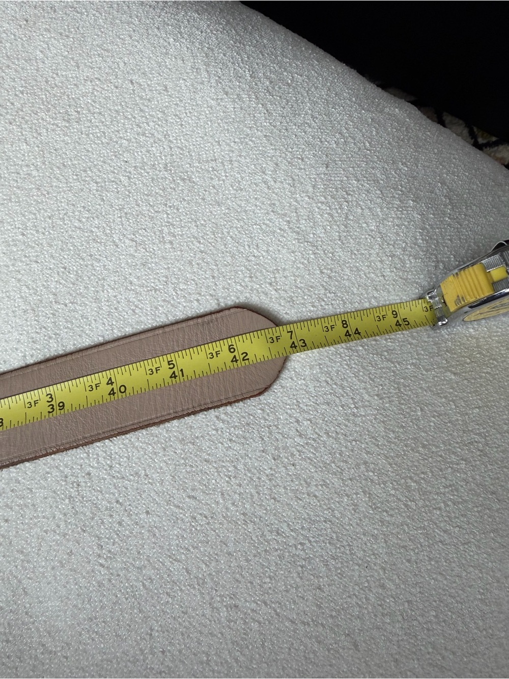 Anthropologie Cream Leather Belt with Gold Buckle - Picture 7 of 7